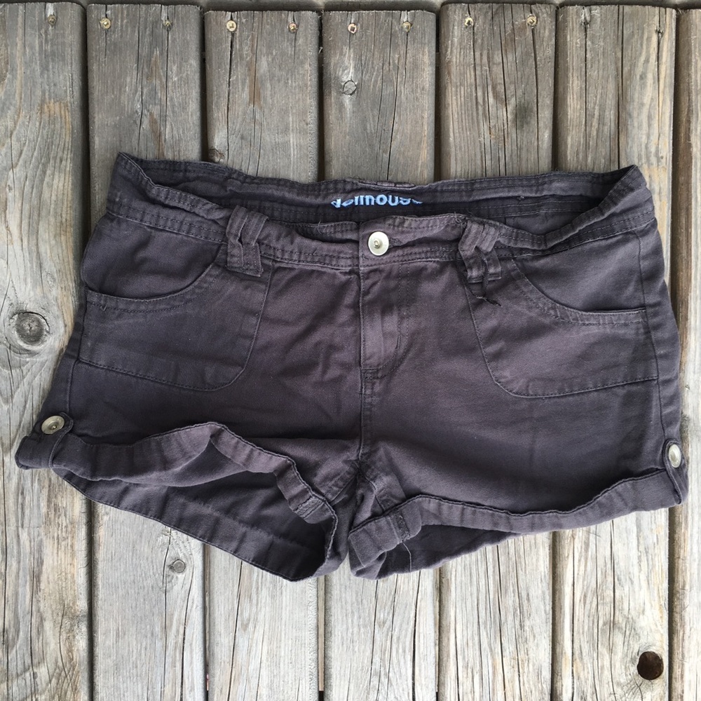 Dollhouse Dark Grey Cotton Shorts